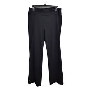 Counterparts Black Pull On Pants With Metal Leg Detail Size Medium